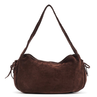 Prada Brown Suede Hobo Shoulder Bag