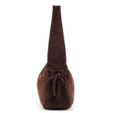 Prada Brown Suede Hobo Shoulder Bag