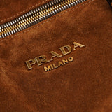 Prada Brown Suede Hobo Shoulder Bag