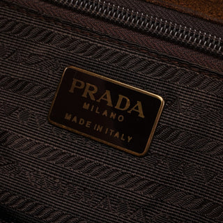 Prada Brown Suede Shoulder Bag