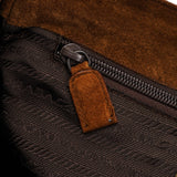 Prada Brown Suede Shoulder Bag