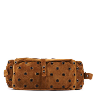 Prada Brown Suede Shoulder Bag