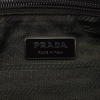 Prada Brown Tessuto Floral Appliqué Shoulder Bag