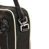 Prada Brown Tessuto Floral Appliqué Shoulder Bag