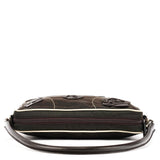 Prada Brown Tessuto Floral Appliqué Shoulder Bag