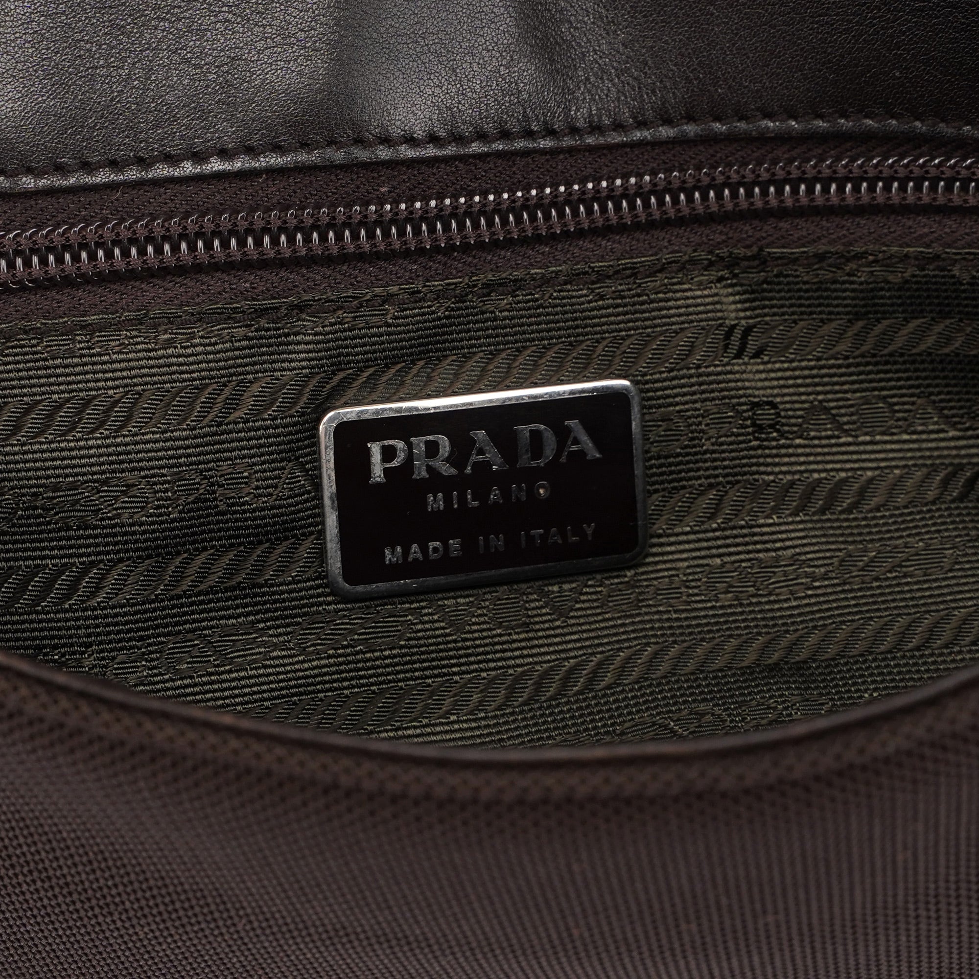 Prada Brown Tessuto Mesh Sport Hobo Bag