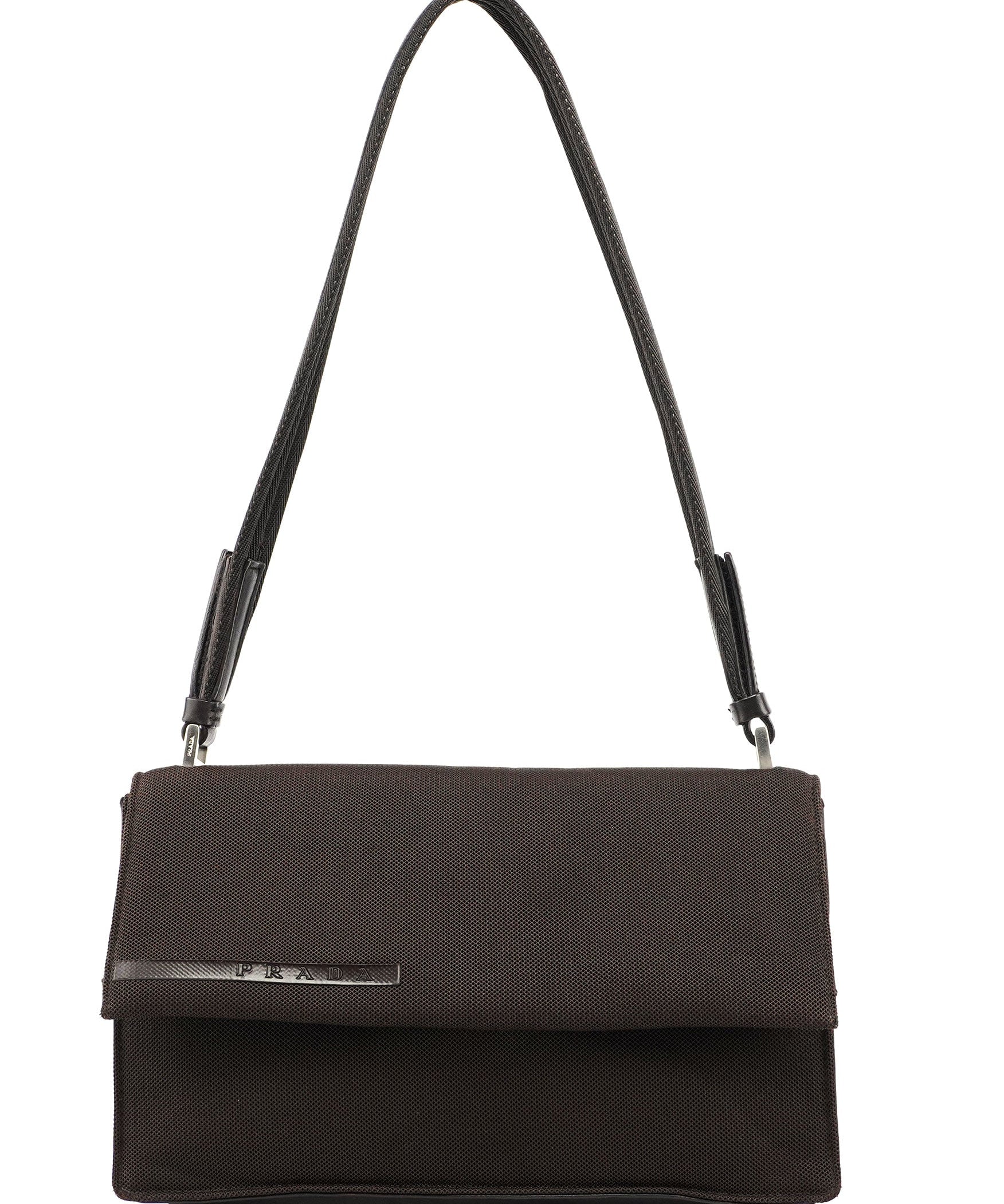 Prada Brown Tessuto Mesh Sport Hobo Bag