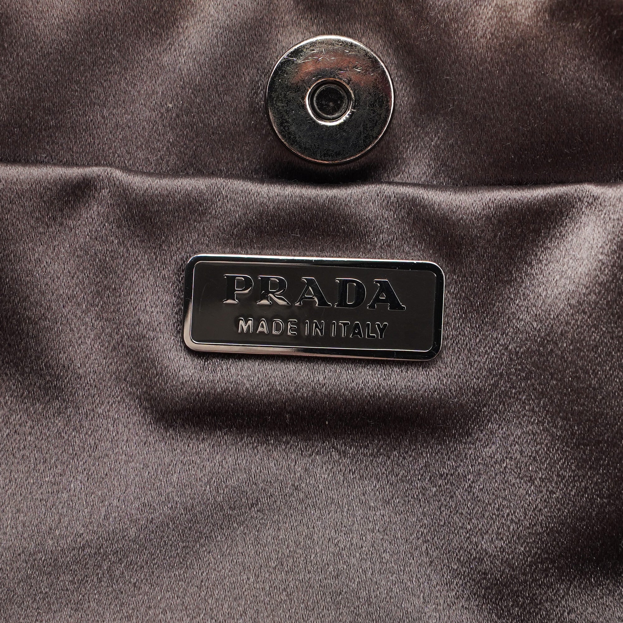 Prada Brown Tessuto Mini Hobo