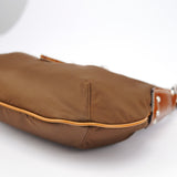 Prada Brown Tessuto Nylon Wood Link Shoulder Bag