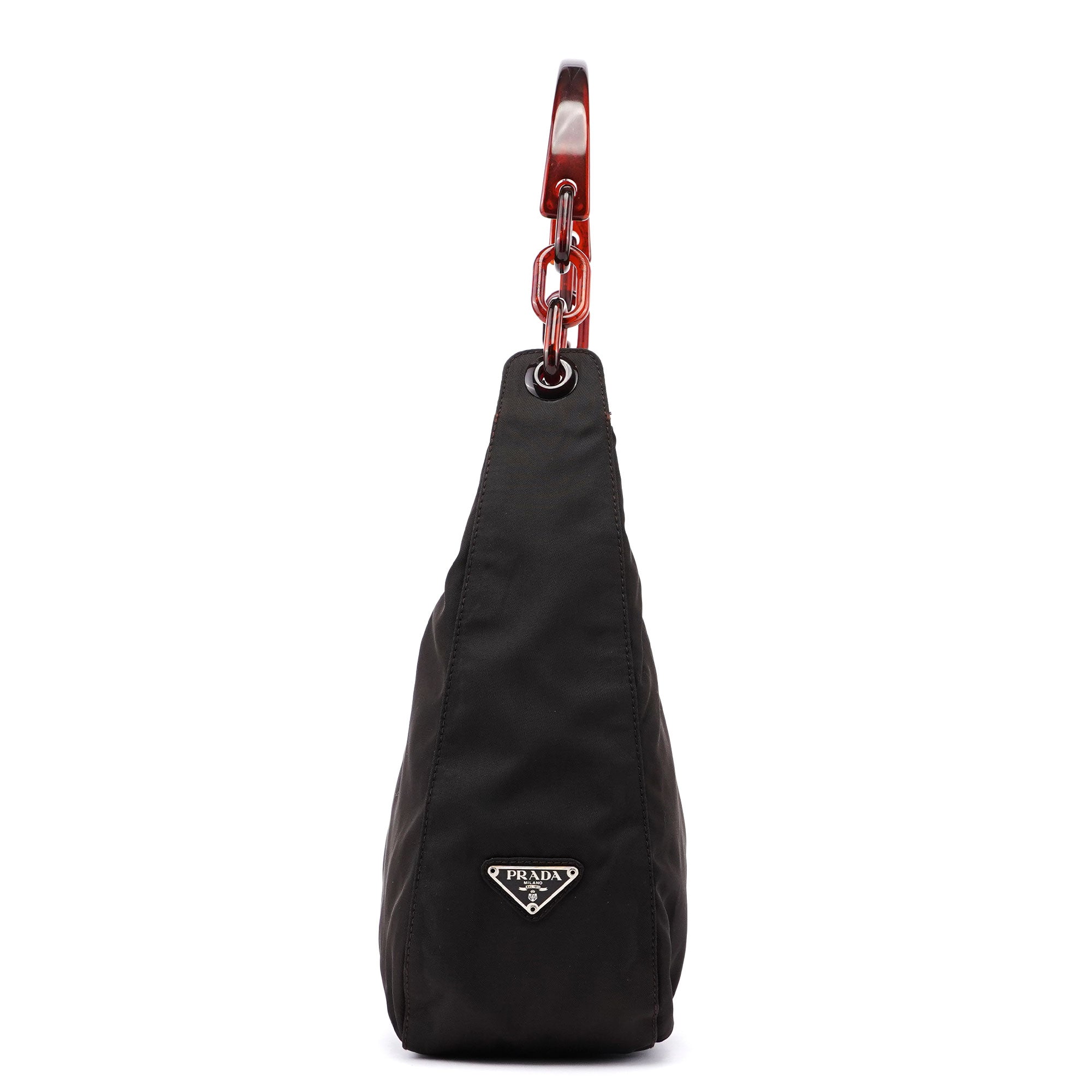 Prada Brown Tessuto Plastic Shoulder Bag