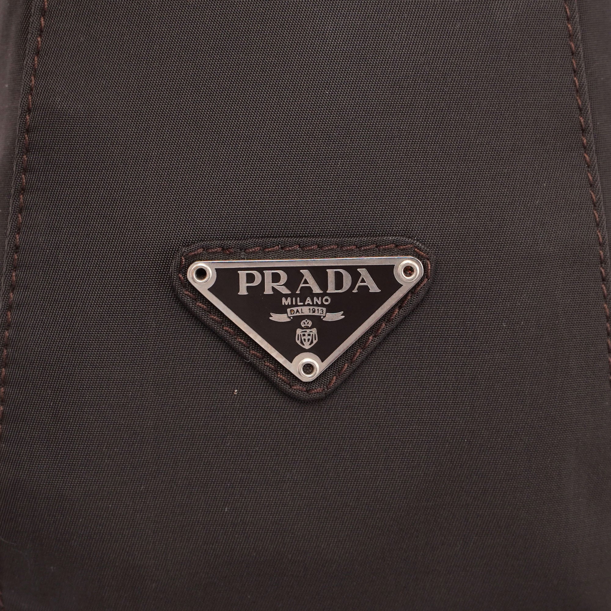 Prada Sac porté épaule Tessuto Plastic en nylon marron
