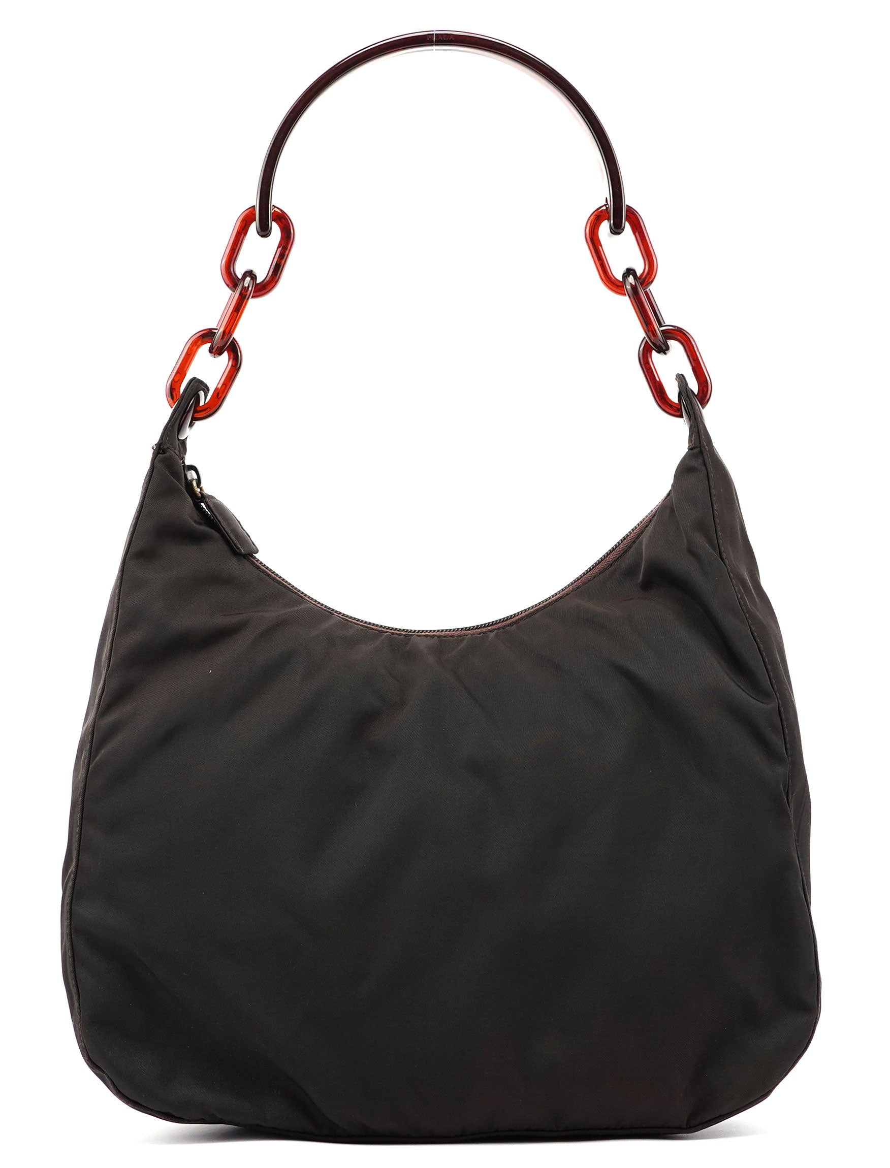 Prada Sac porté épaule Tessuto Plastic en nylon marron