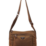 Prada Brown Tessuto Saffiano Crossbody Bag