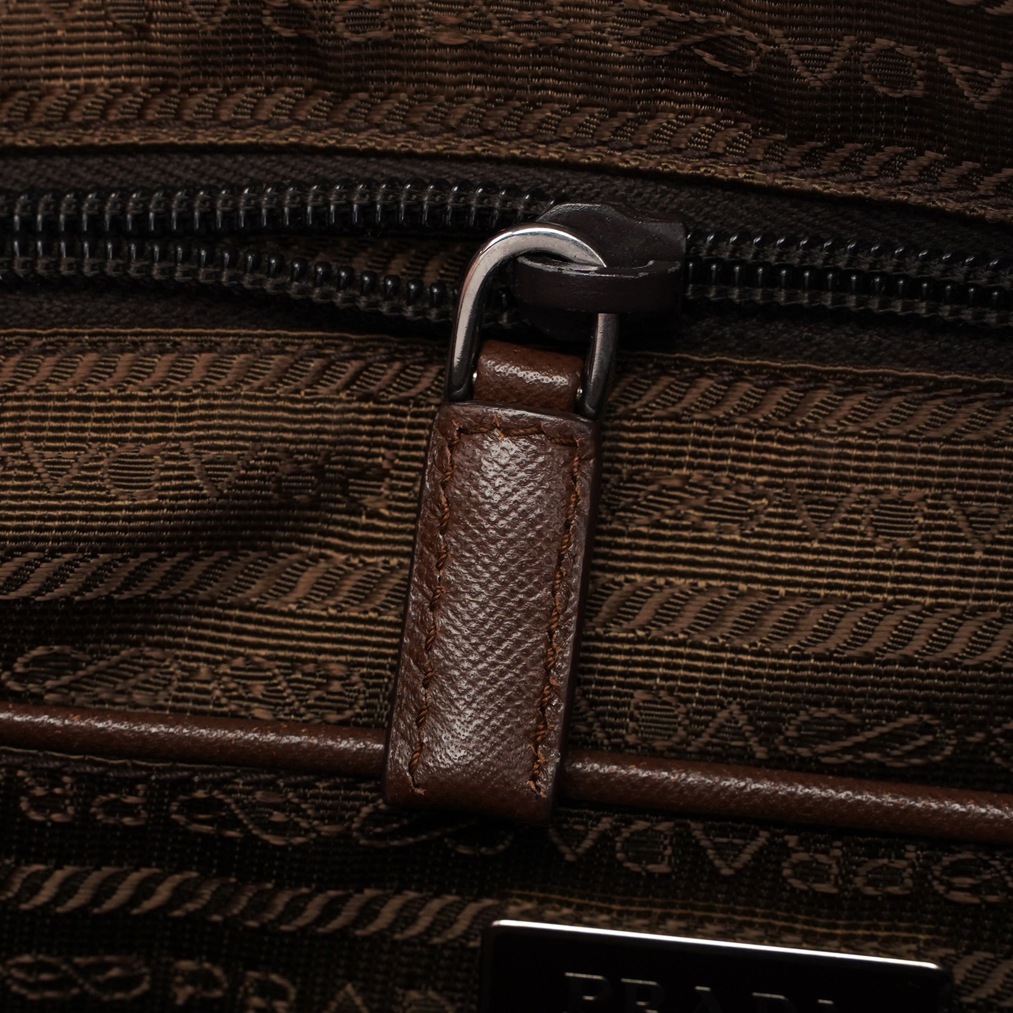 Prada Brown Tessuto Saffiano Crossbody Bag