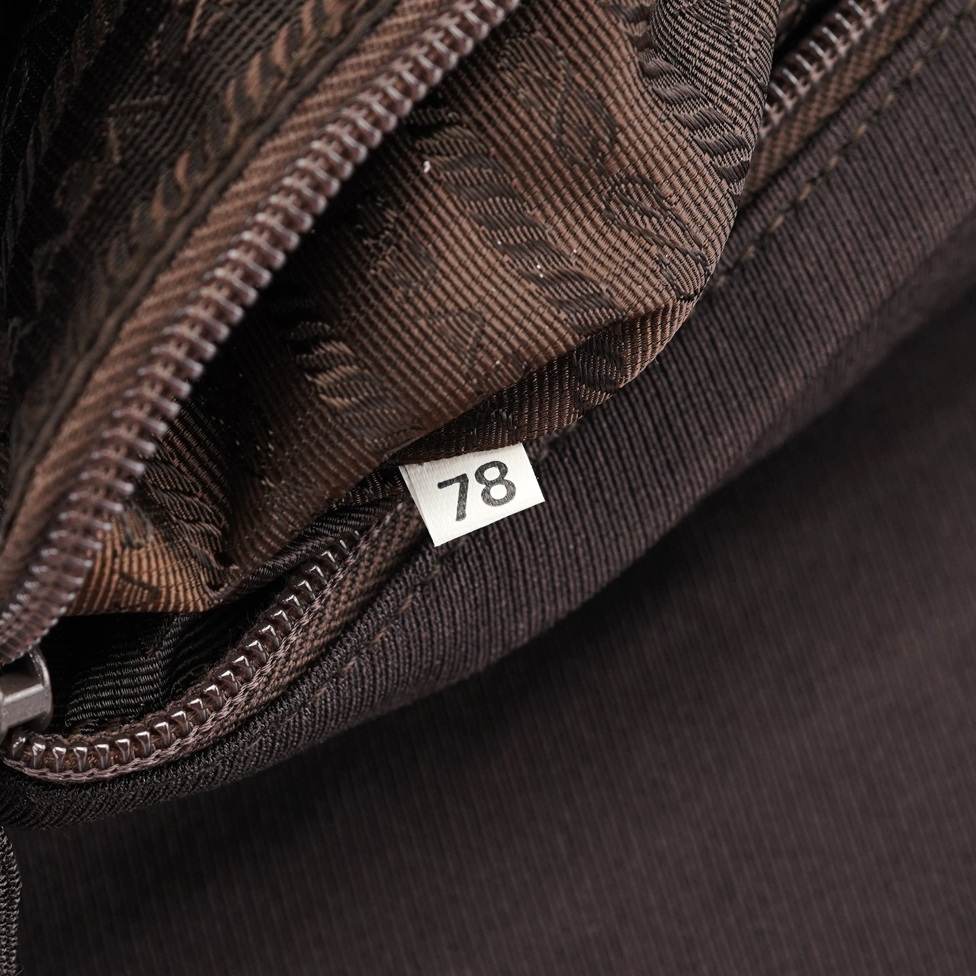 Prada Brown Tessuto Swing Chain Shoulder Bag