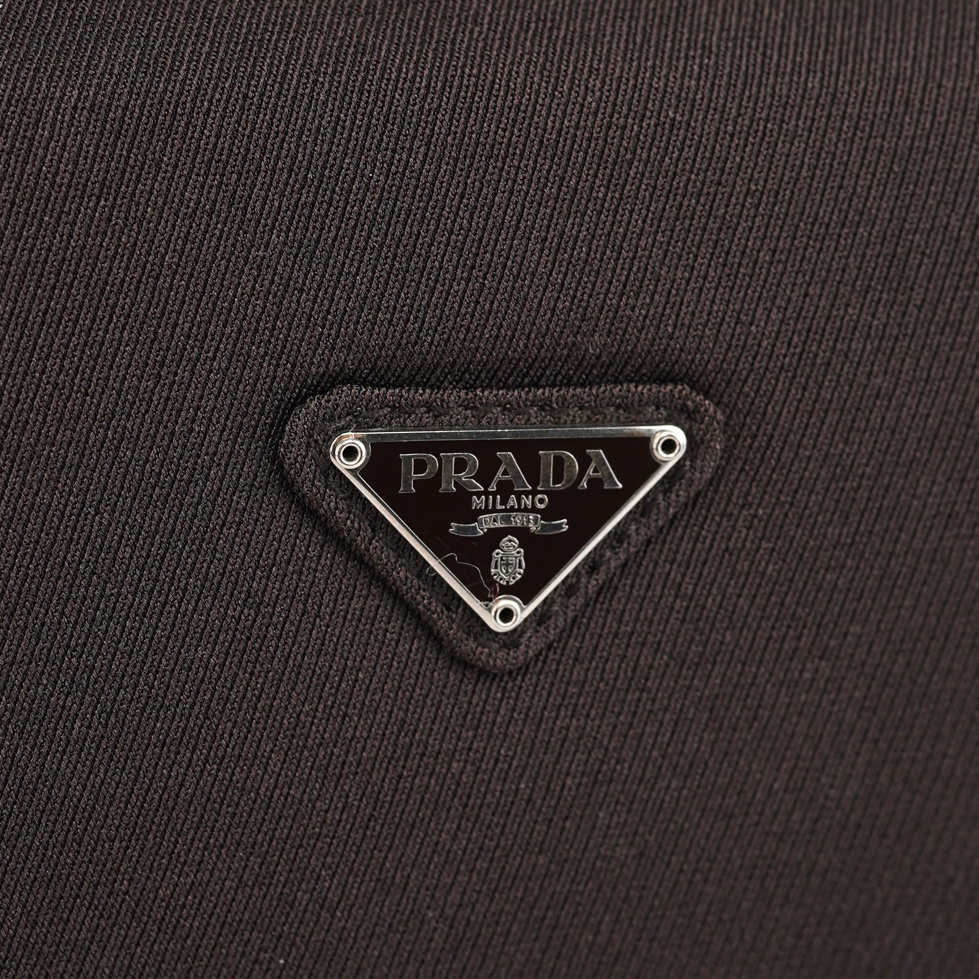 Prada Brown Tessuto Swing Chain Shoulder Bag