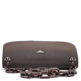 Prada Brown Tessuto Swing Chain Shoulder Bag