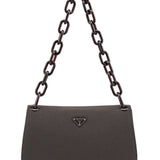 Prada Brown Tessuto Swing Chain Shoulder Bag