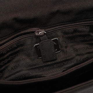 Prada Brown Tessuto Swing Chain Shoulder Bag