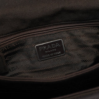 Prada Brown Tessuto Swing Chain Shoulder Bag