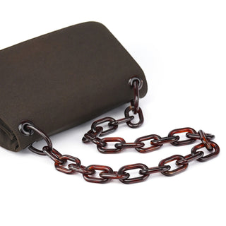 Prada Brown Tessuto Swing Chain Shoulder Bag