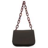 Prada Brown Tessuto Swing Chain Shoulder Bag