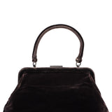 Prada Brown Velluto Top Handle Bag