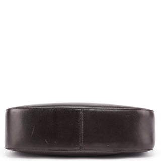 Prada Brown Vitello Buckle Shoulder Bag