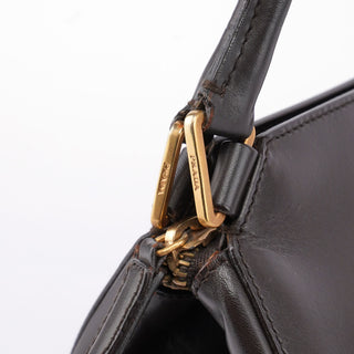 Prada Brown Vitello Chic Shoulder Bag