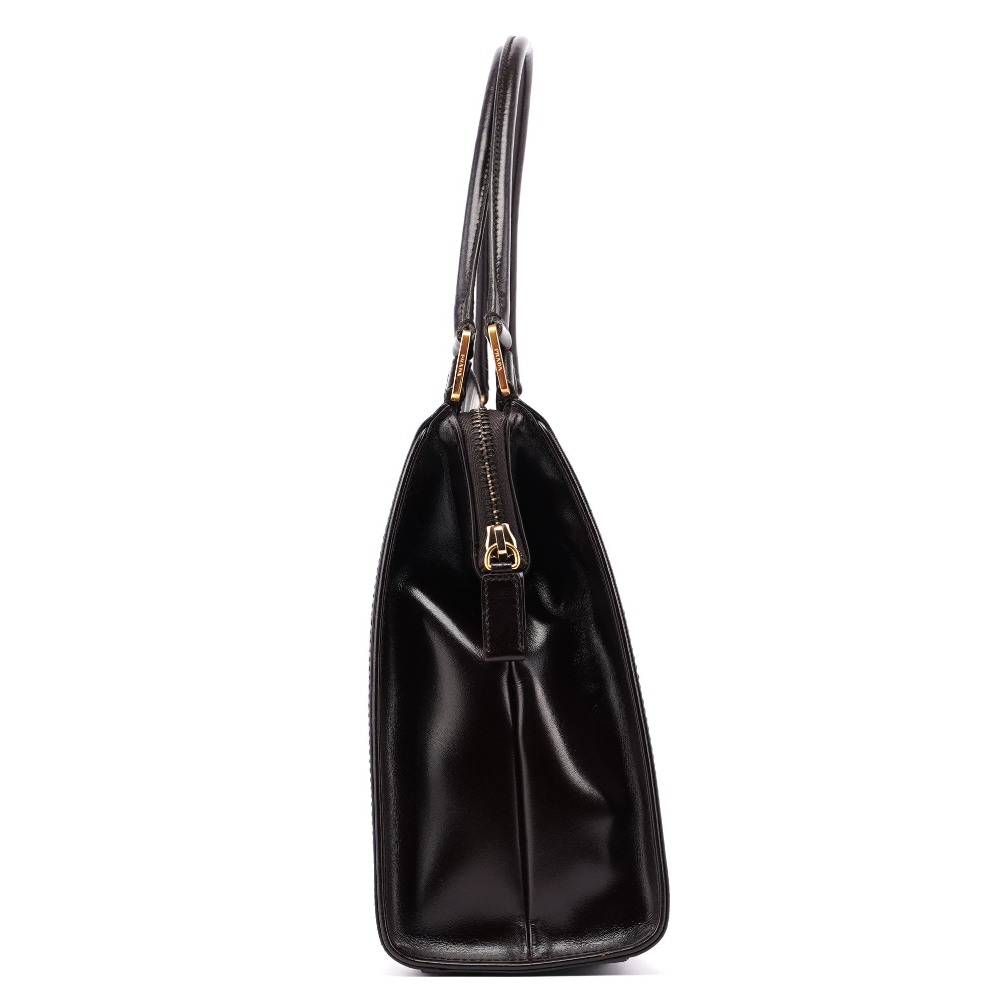 Prada Brown Vitello Chic Shoulder Bag