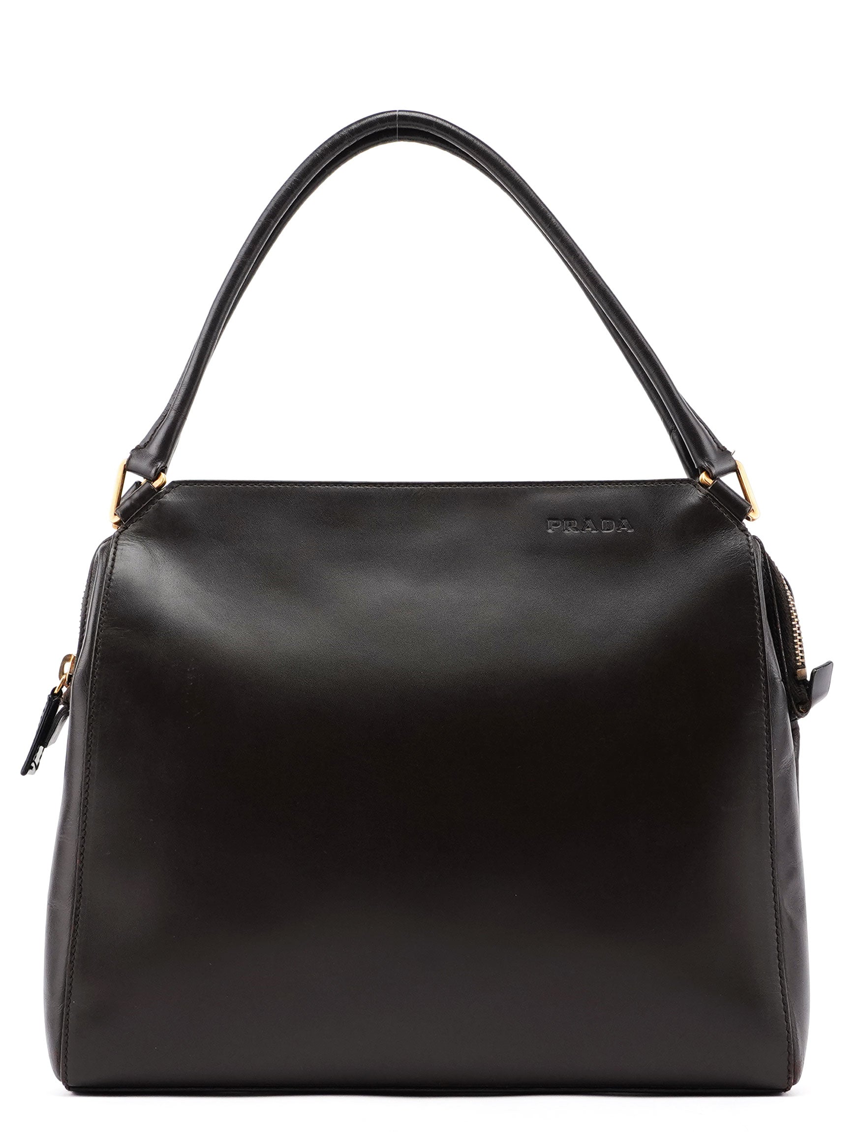 Prada Brown Vitello Chic Shoulder Bag