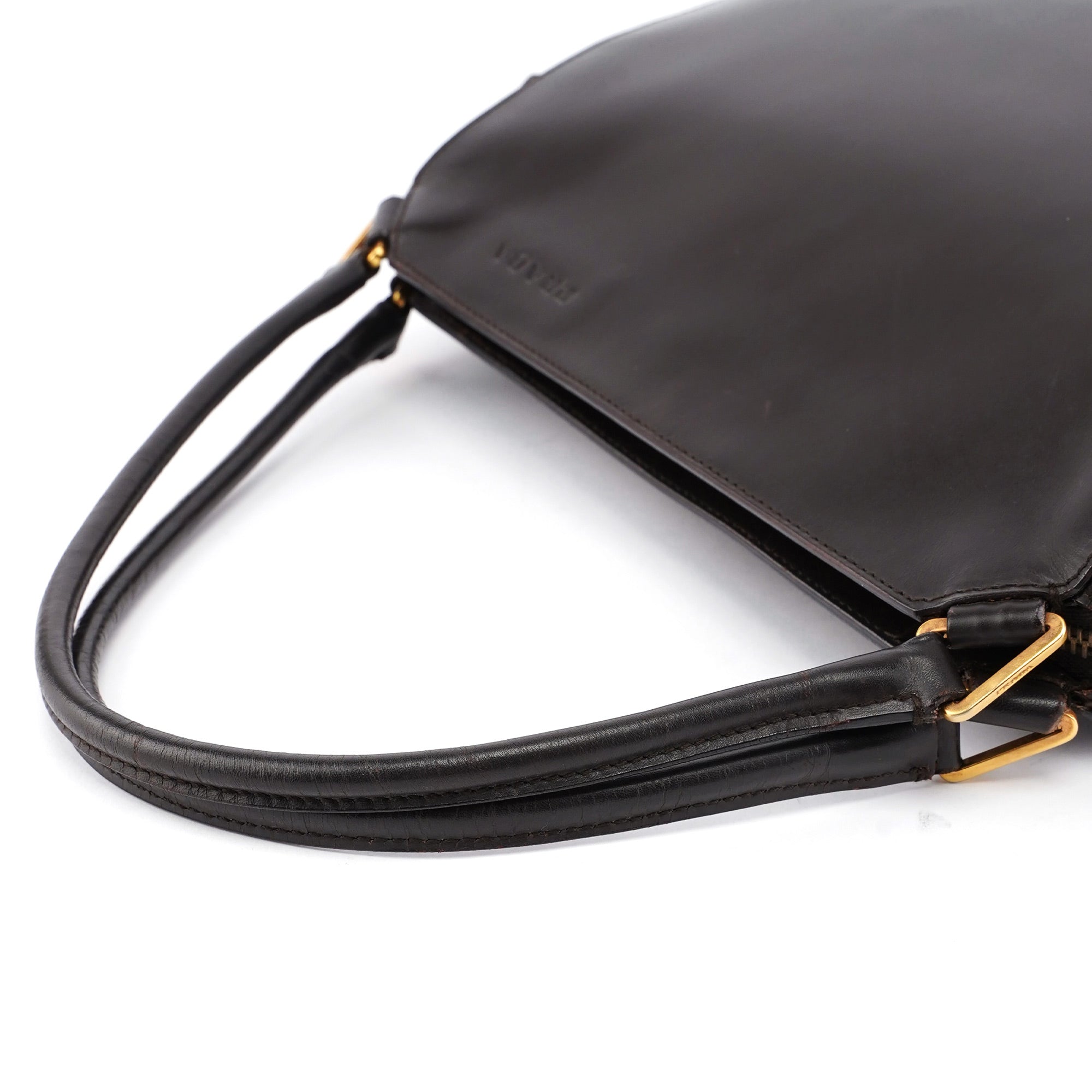 Prada Brown Vitello Chic Shoulder Bag