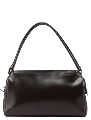 Prada Brown Vitello Chic Shoulder Bag