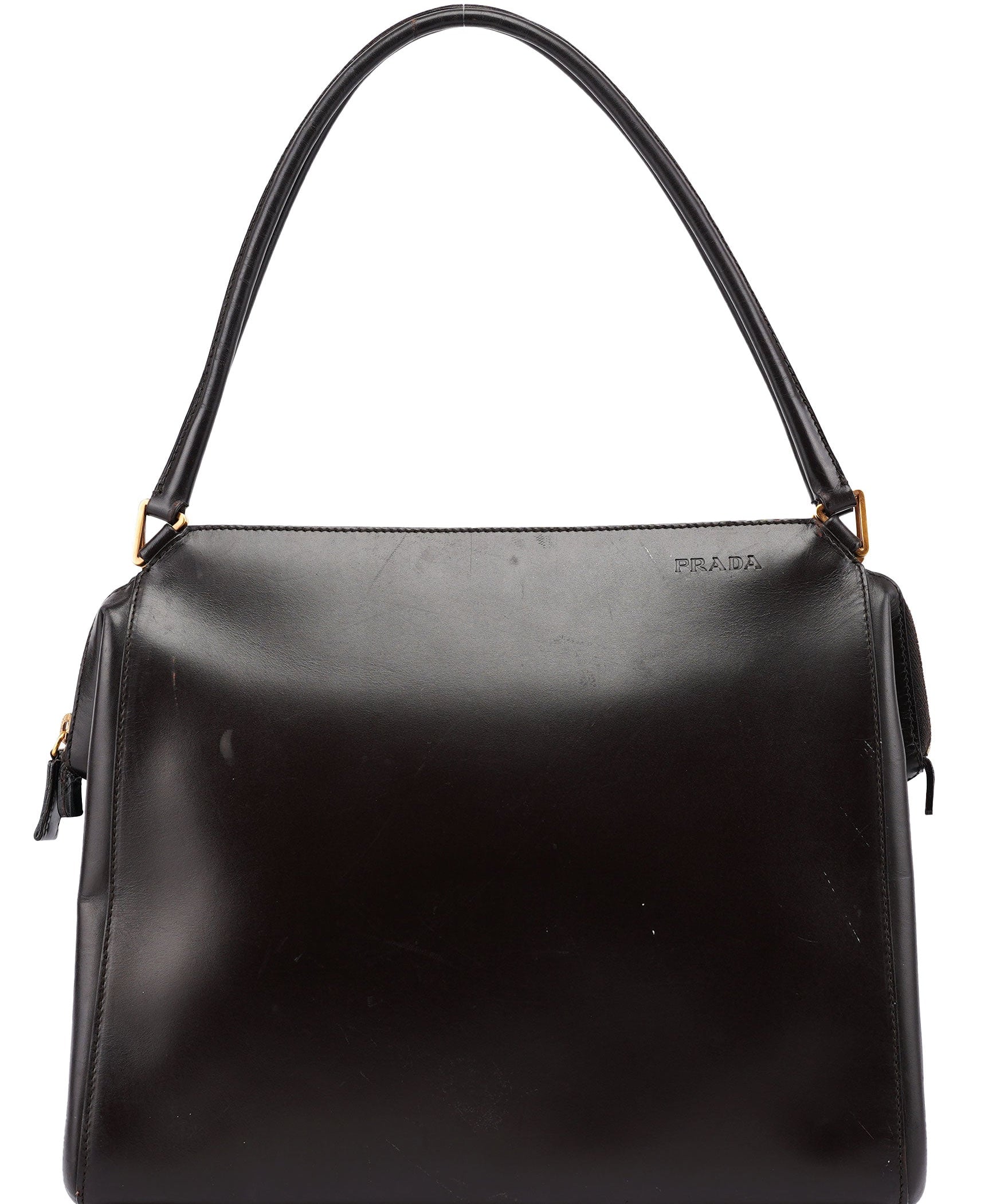 Prada Brown Vitello Chic Shoulder Bag