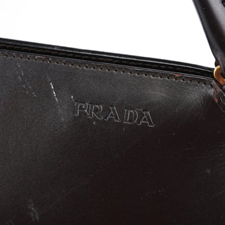 Prada Brown Vitello Chic Shoulder Bag