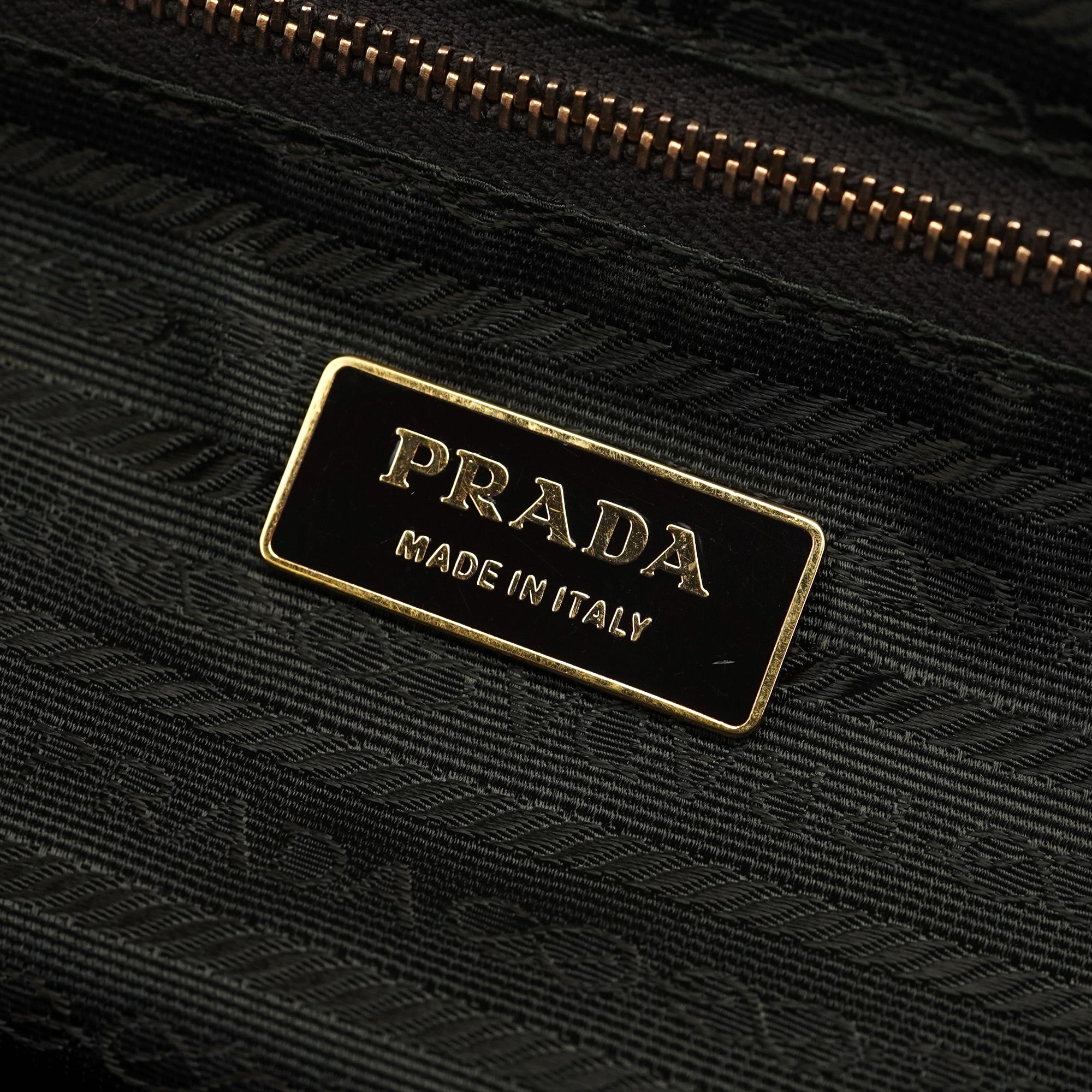 Prada Brown Vitello Chic Shoulder Bag