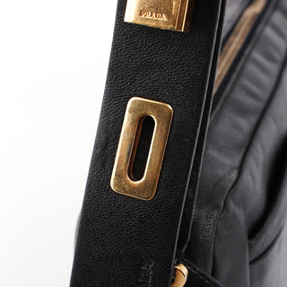 Prada BT0054 Black Nappa Box Shoulder Bag