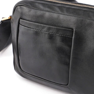 Prada BT0054 Black Nappa Box Shoulder Bag