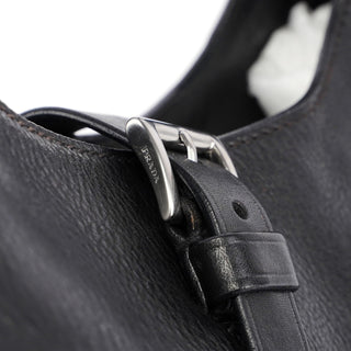 Prada Buffalo Leather Hobo Shoulder Bag