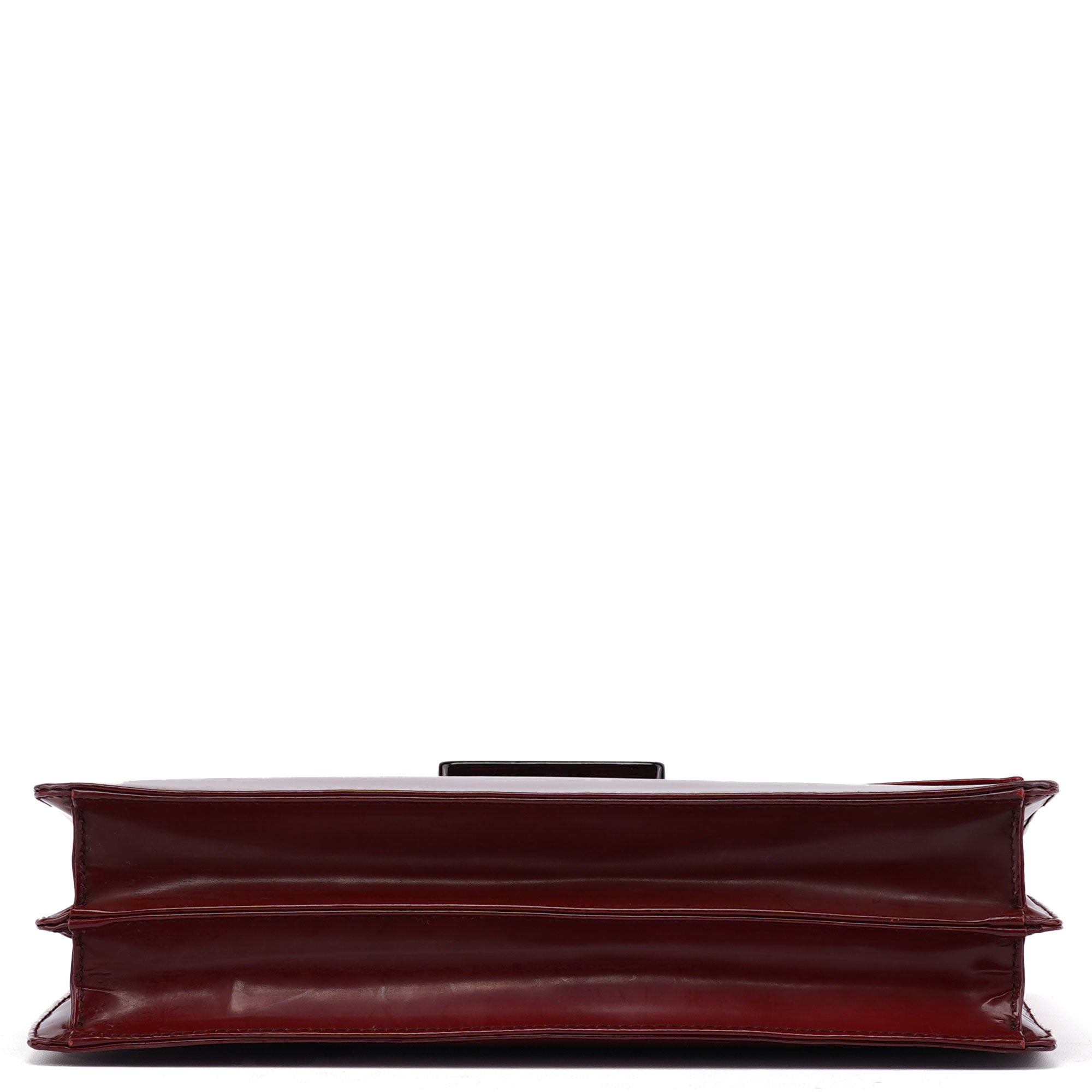 Prada Burgundy Gradient Spazzolato Buckle Shoulder Bag