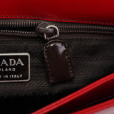 Prada Burgundy Gradient Spazzolato Buckle Shoulder Bag