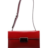 Prada Burgundy Gradient Spazzolato Buckle Shoulder Bag