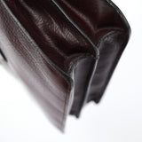Prada Burgundy Llama Leather Buckle Shoulder Bag