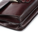 Prada Burgundy Llama Leather Buckle Shoulder Bag