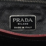 Prada Burgundy Llama Leather Buckle Shoulder Bag