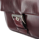Prada Burgundy Llama Leather Buckle Shoulder Bag