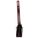 Prada Burgundy Llama Leather Buckle Shoulder Bag