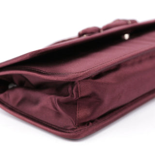 Prada Burgundy Raso Satin Top Handle Bag