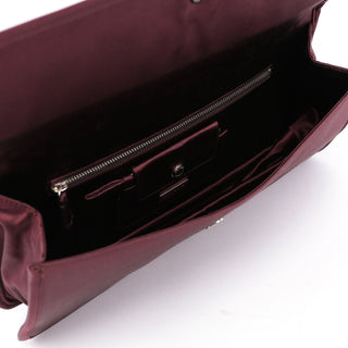 Prada Burgundy Raso Satin Top Handle Bag