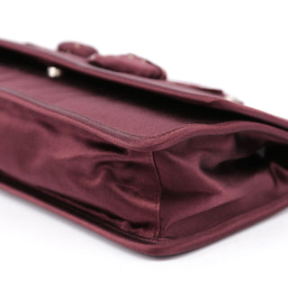 Prada Burgundy Raso Satin Top Handle Bag